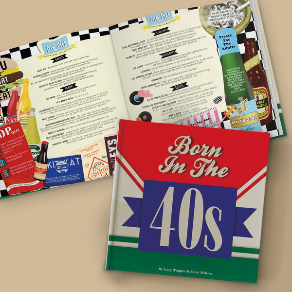 Born In The 40s Memory Book | Nostalgic Milestone Gift |