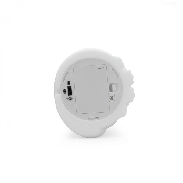 Medium Colour Changing LED Night Light | White Cat with Fuschia Pink Collar