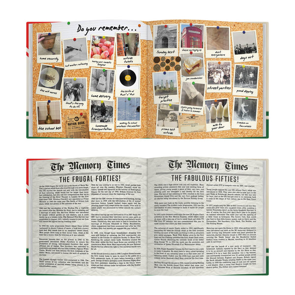 Born In The 40s Memory Book | Nostalgic Milestone Gift |