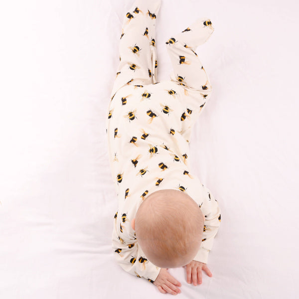 Unisex Baby Cotton Sleepsuit (Onesie) – Bee Print