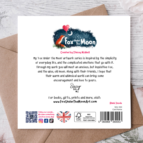 'To The Moon & Back' - Greeting Card by Fox Under The Moon