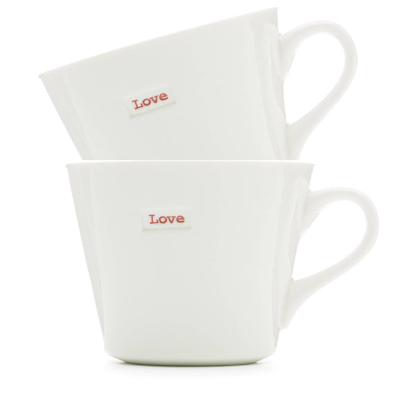 Keith Brymer Jones Mug Pair 350ml - Love (red) & Love (red)
