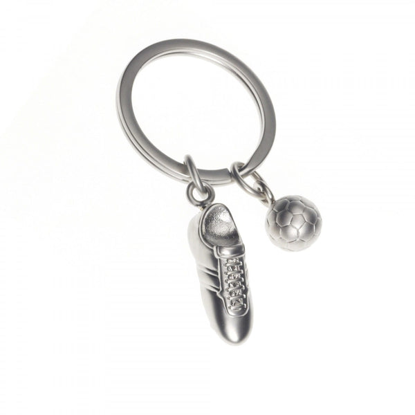Meta[l]morphose® Silver Football Boot And Ball Keyring
